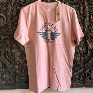 NWT Dockers Graphic T-Shirt Men’s Size M Slim Fit 100% Cotton Anchor Logo